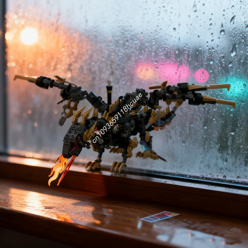 

566 шт. MOC, модель парового дракона, строительные блоки, архитектура, креативный рождественский подарок, идея игрушки, кирпич, детский день рождения