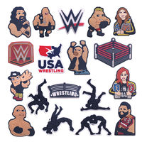 1 Pcs Wrestling Jujitsu WWE PVC Shoe Charms Accessories Belly To Back Slam Shoes Buckle Decorations for Kids Party X-mas Gifts