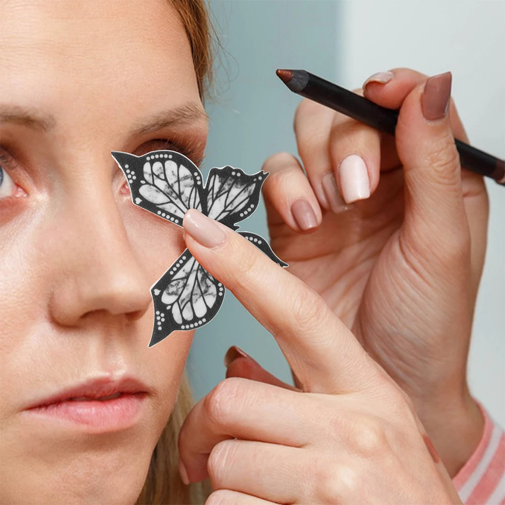 

4pcs Eyeliner Silicone Butterfly Stencil Ladies Silicone Stencil For Makeup Reusable Eye Makeup Tool Precision Templates