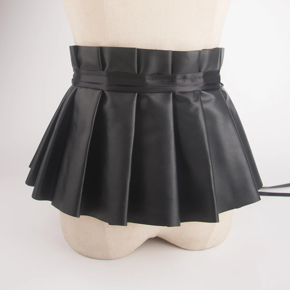 Falda plisada de cuerda con cinturón para mujer, ropa de abrigo con sello, faja decorativa de moda para mujer, faja de baile en pantalones