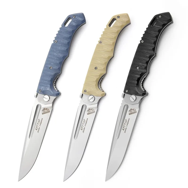 HOKC Russian Outdoor Folding Knife Defense Knife Carrying Knife Sharp Knife Portable Knife Camping Pocket Knife Survival Knife