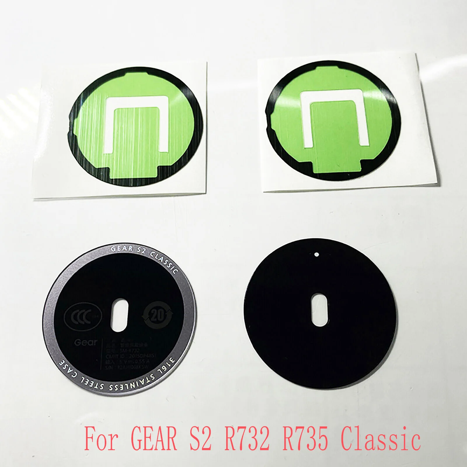 Back Glass Lens Cover with adhesive For Samsung Watch Active R500 Active 2 S2  S3 Frontier Classic watch 1 3 4