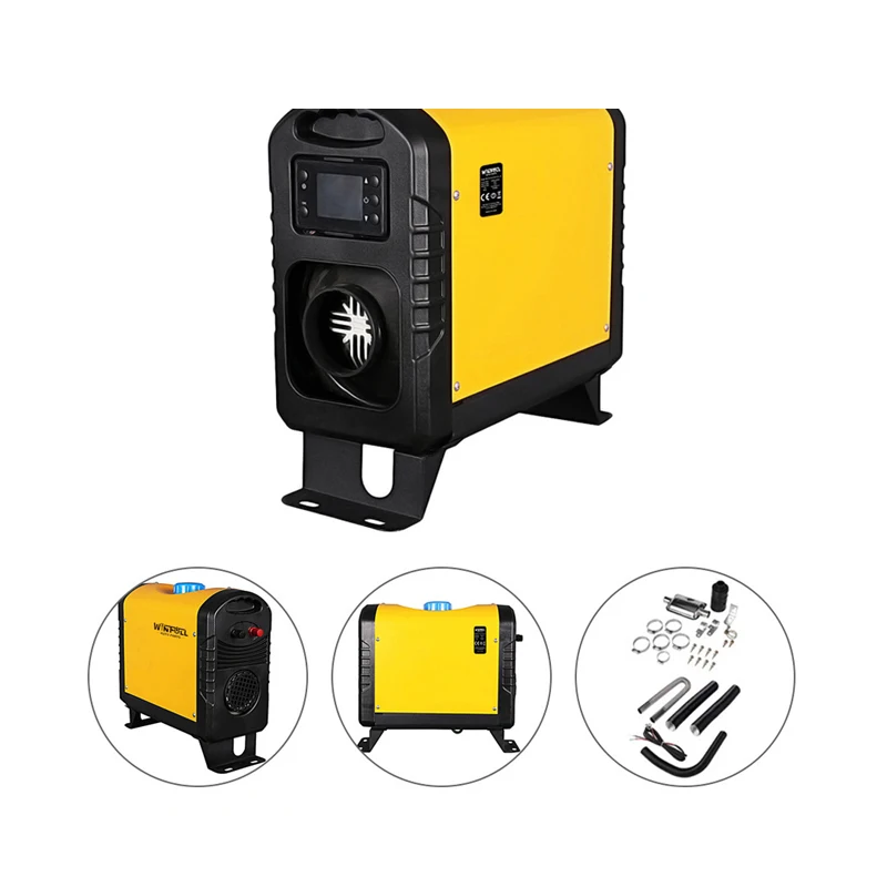 12V/24V 5Kw Car Parking Air Heater Yellow Plastic Case Integrated Diesel Fan Heater Automotive Air Conditioning System