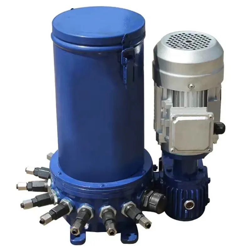 Powerful Cast Iron Electric Lubricating Pump Multipoint Dry Oil Mobile Piston Structure
