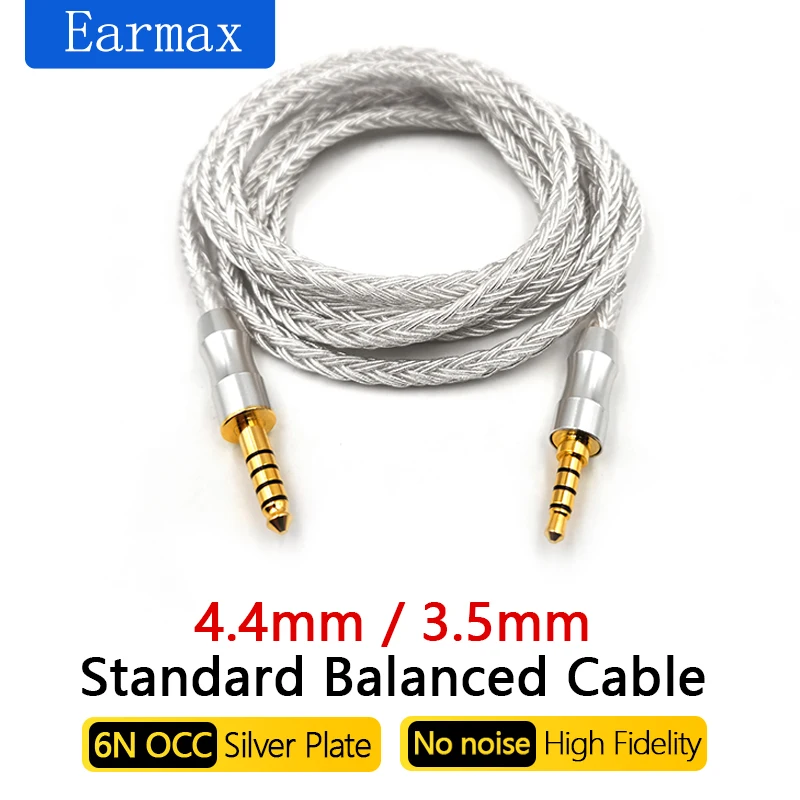 4.4mm to 3.5mm Balanced Cable For MDR-1A MV1 1000XM3 XM4 XM5 MSR7  H600A H900N H800 Earphone Replaceable16Core