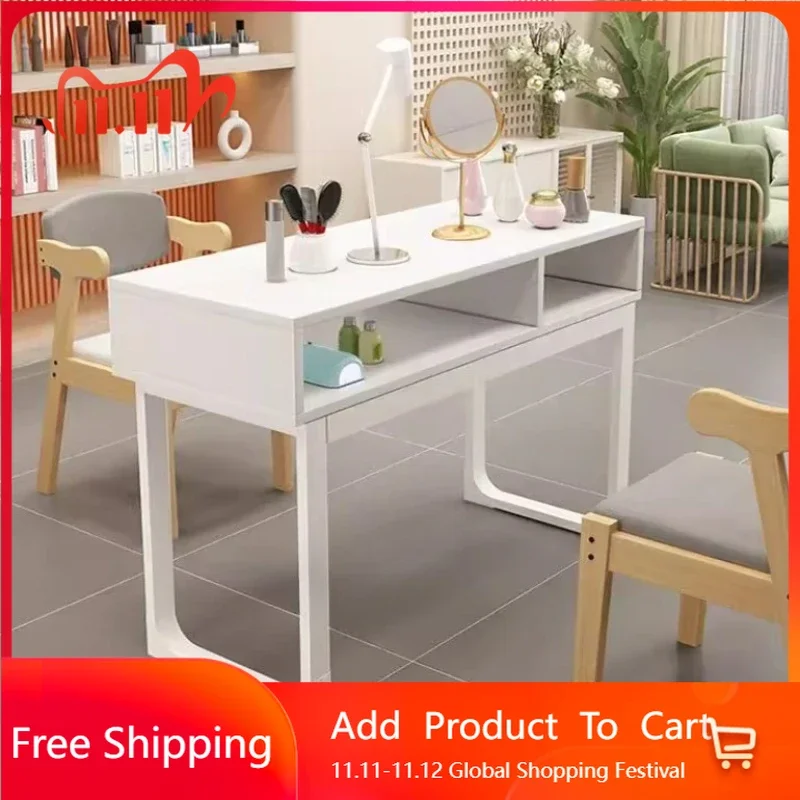 

Compact Station Nail Table Cleaning Luxury White Manicure Nail Table Organizer Organizer Scrivania Per Unghie Trendy Furniture