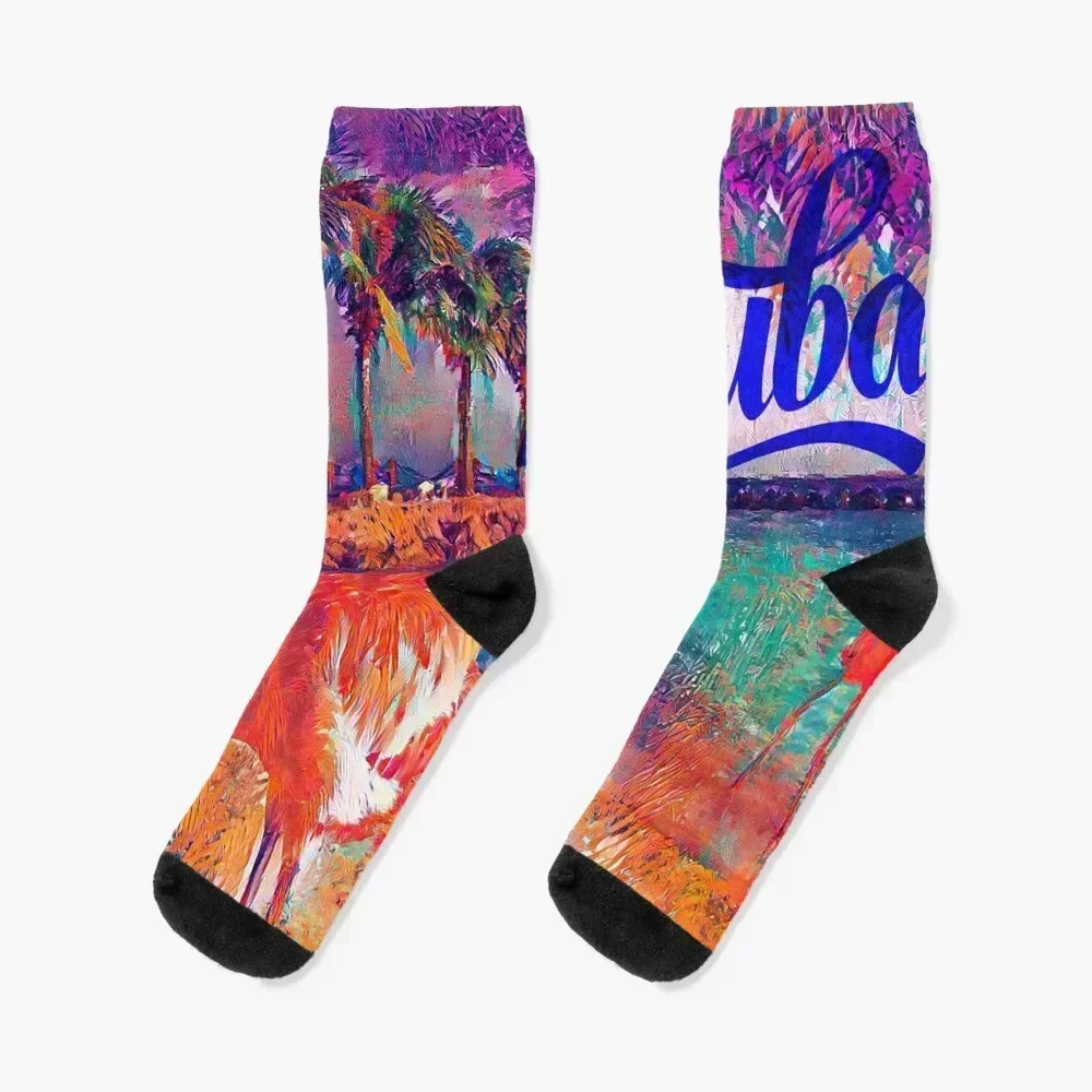 

Aruba Beach Socks kids Stockings compression FASHION sports and leisure Socks Female Men's