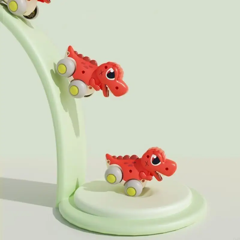 F62D Animal Cartoon Dinosaur Toy Pull Back Car Toy for Kids Gift Boy
