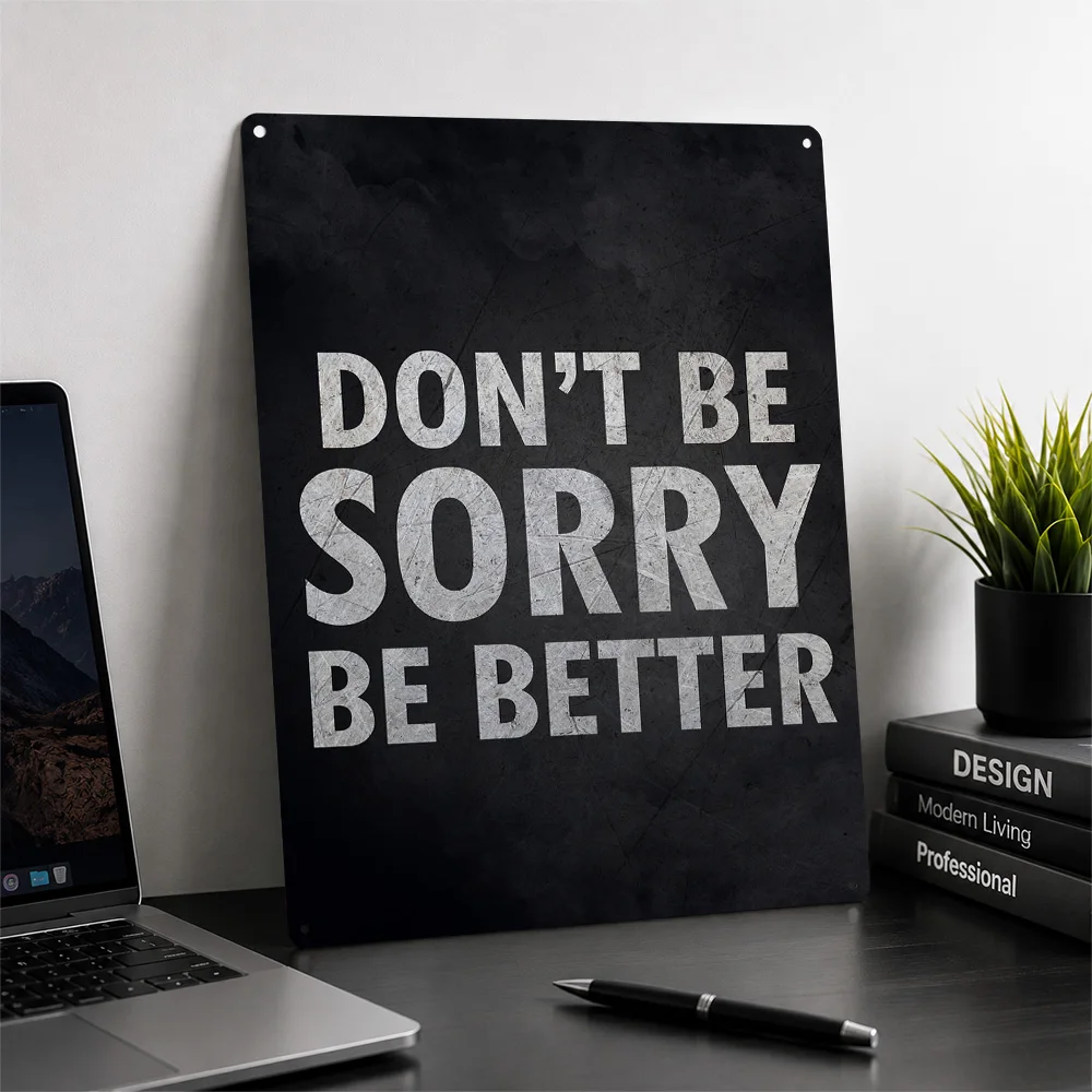 Be Better Poster Quote Wall Art Personalized Vintage Metal Sign for Office Gym Study Room Home Decor Inspirational Gift Plaque