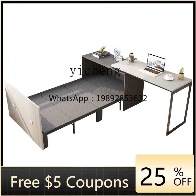 A2-9  office nap lunch break folding bed home study computer desk single invisible bed integrated table bed