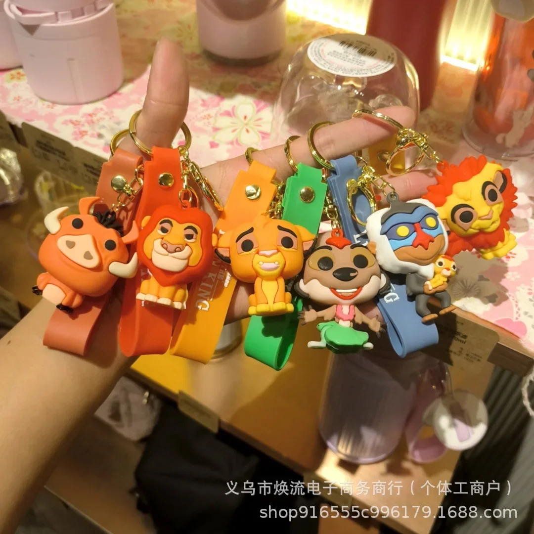 Mufasa The Lion King Keychains Disney Anime Car Key Ring Kids School Bag Pendant Decoration Children Classic Toys Gift Hot Sales