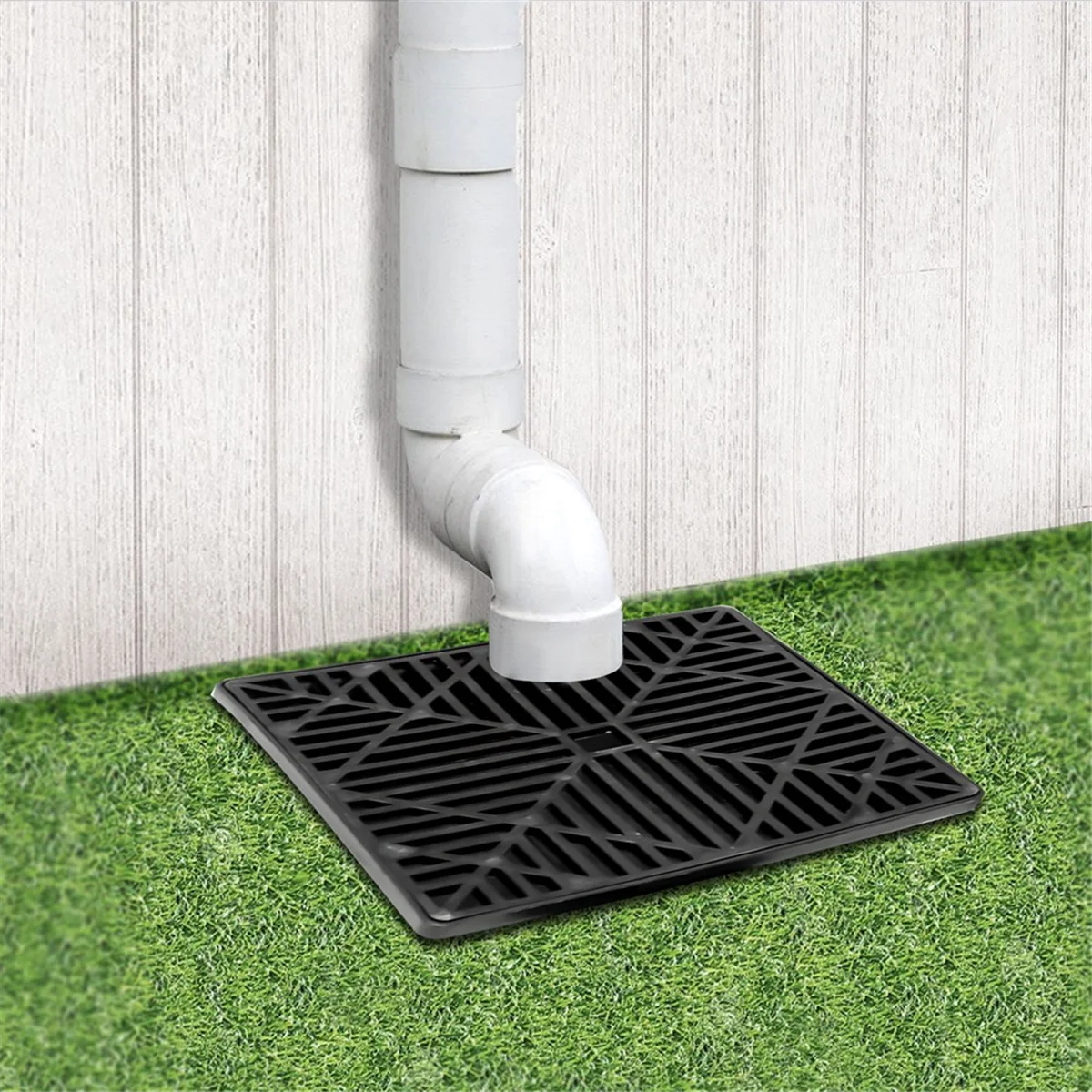 Catch Basin Downspout Flexible Extension Storm Drain Catch Basin Drainage System Drain Adapter for Patio Ground and Lawn