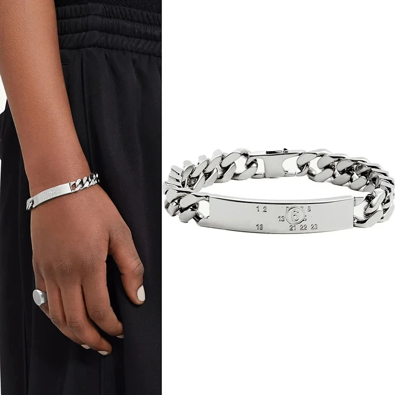 

2026 New Titanium Steel Men's and Women's Trendy Digital Bracelet