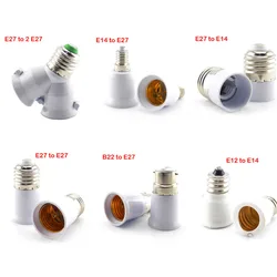 Support de conversion de base d'ampoule de lampe à LED, adaptateur de douille de convertisseur, matériau arrang, éclairage domestique, GU10, G9, B22, E14, E12