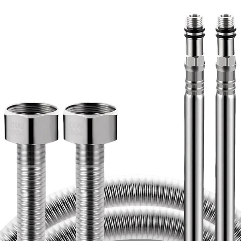 

5 ASD 2PCS Краб -шланги горячая и холодная вода входная труба из нержавеющие стали душ душ шланг