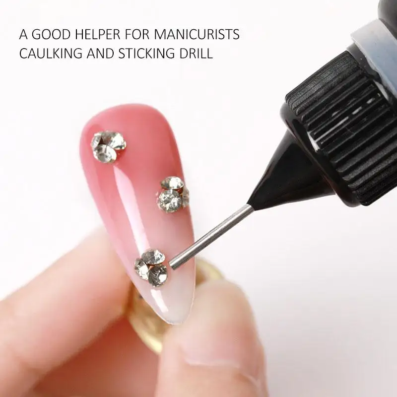 Pegamento de uñas para puntas de uñas, herramienta de manicura de Gel de secado rápido súper fuerte, pegamento de Gel de diamantes de imitación para relleno de huecos, diamantes de imitación