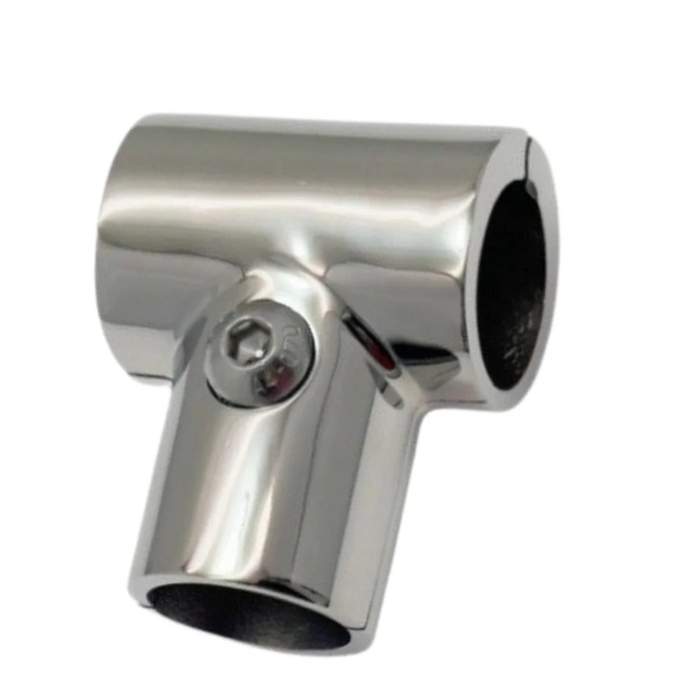 316 SS 90 Degree Tee Connector for 22 mm Tubing Marine Application on Boat Rails Awning Frame Structural Rail Systems