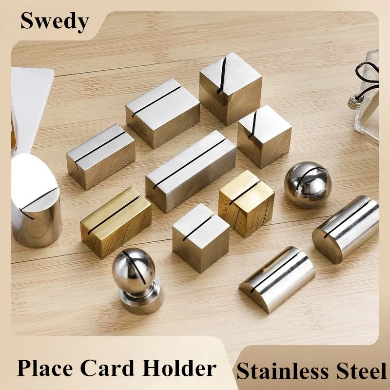 Table Number Name Place Card Holders Mini Metal Price Label Memo Display Stand Wedding Seating Photo Picture Clips