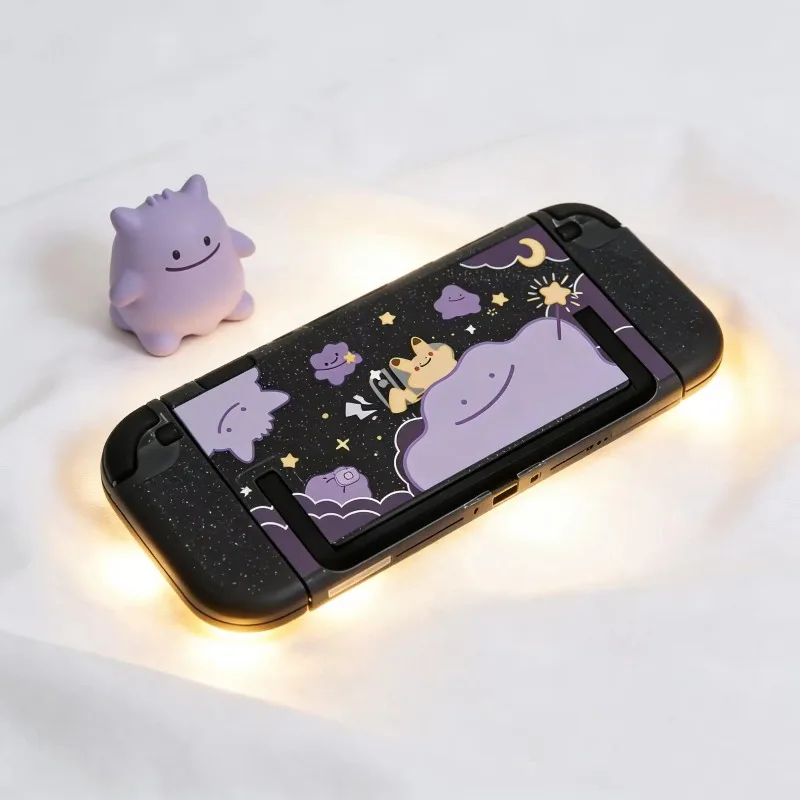 Cartoon Switch 2 Protective Case for Nintendo Switch 2 Glitter Purple Customize Joy-Con Console Case Can be inserted Dock Cover view 6