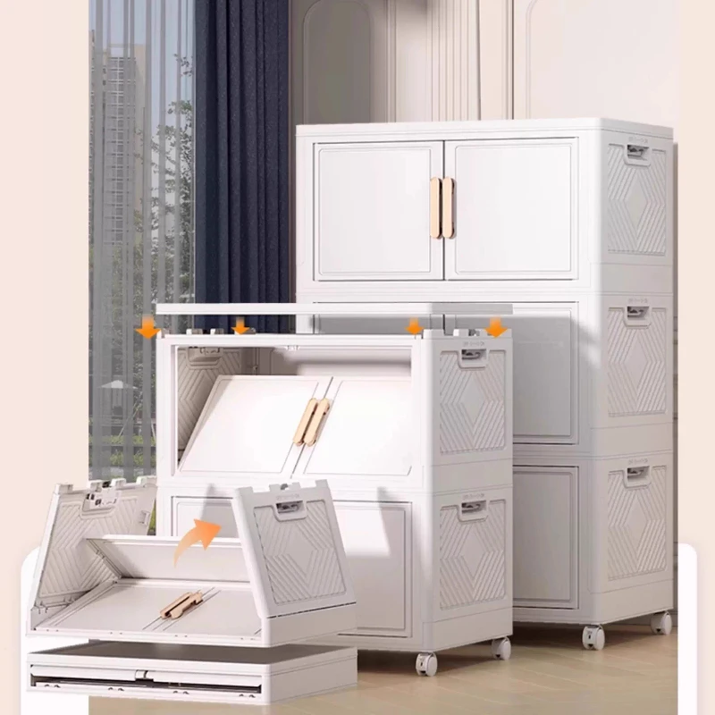 Storage cabinets, lockers, multi-layer installation-free storage boxes