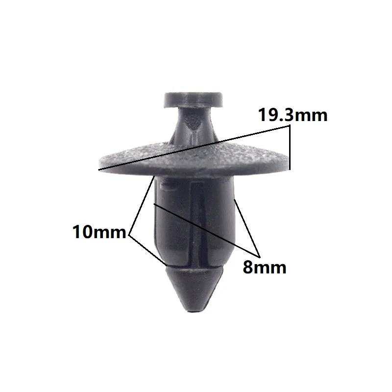 20pcs Car Interior Plastic Rivet Fastener Clips Trim Fascias 8mm Hole Push Black For Toyota Volvo 3541113