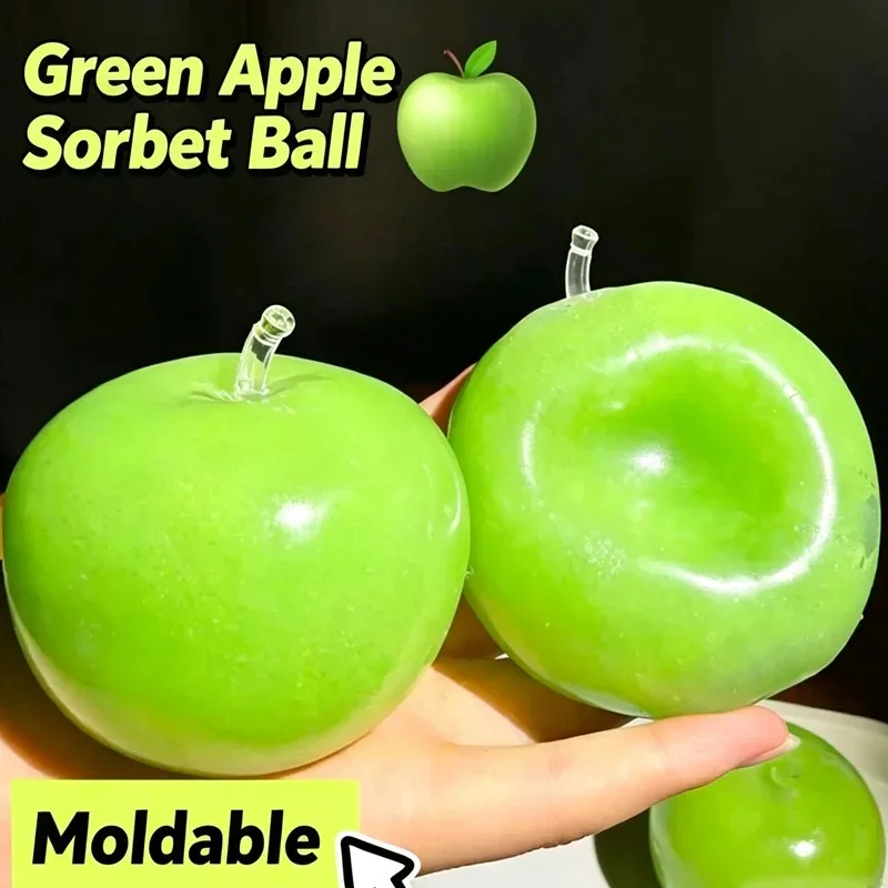 Squishy Apple Slushie Squeeze Toy Green Apple Slushie Vent Anger Fidget Toy Plasticity Squeeze Toy Relieve Stress for Friends