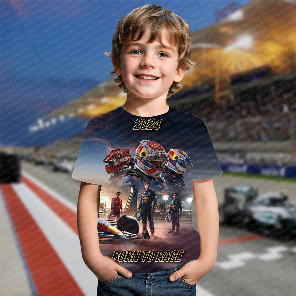 Netherlands Verstappen 3D printed pattern kids adult T-shirt short sleeved summer F1 racing fan trend T-shirt