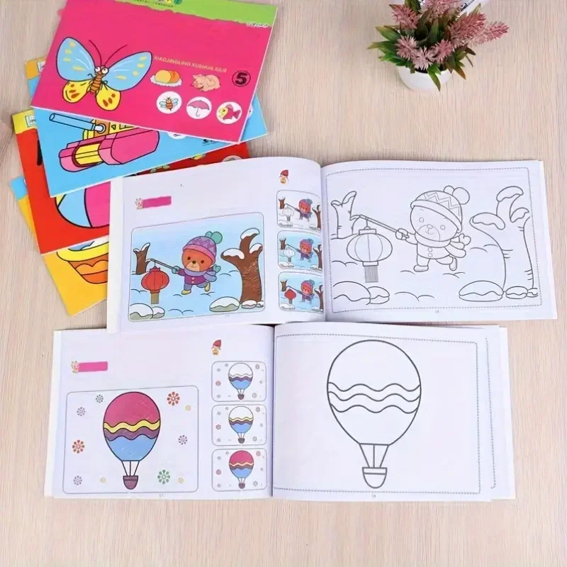 6 Books/set Small Hand Coloring Book For 2-6-Year-Old Children Color Books For Kids Drawing Books Learn To Draw Painting