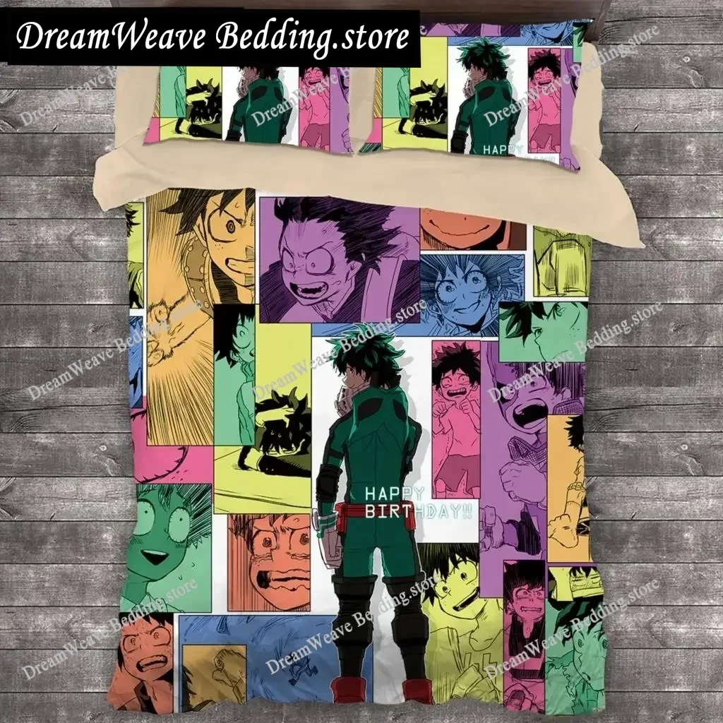 

Home Textile Popular Anime My Hero Academia Cover Duvet Cover Pillow Case Boy Girl Polyester Bedding Set King Queen Twin Size
