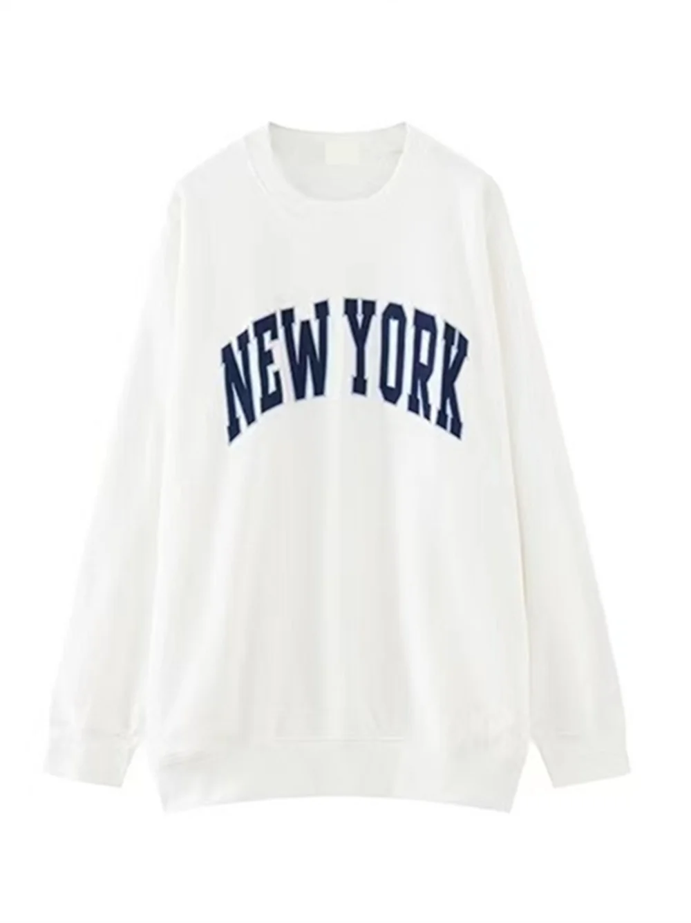 PUWD Women Fashion T-shirts 2023 Ladies Casual Long Sleeves Letter Round-neck Knitted Solid T-shirts For Women's T-shirts