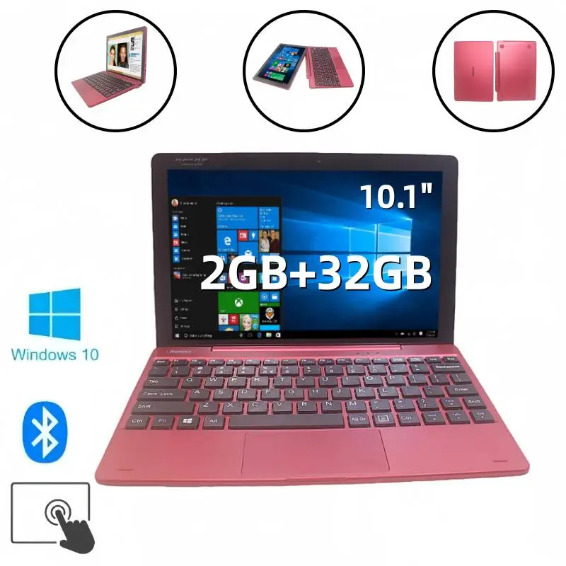 DS808 64Bits 10.1“ Windows 10 Tablet PC 2GB DDR RAM 32GB ROM 1280 X 800 IPS Dual Camera With Detachable Keyboard