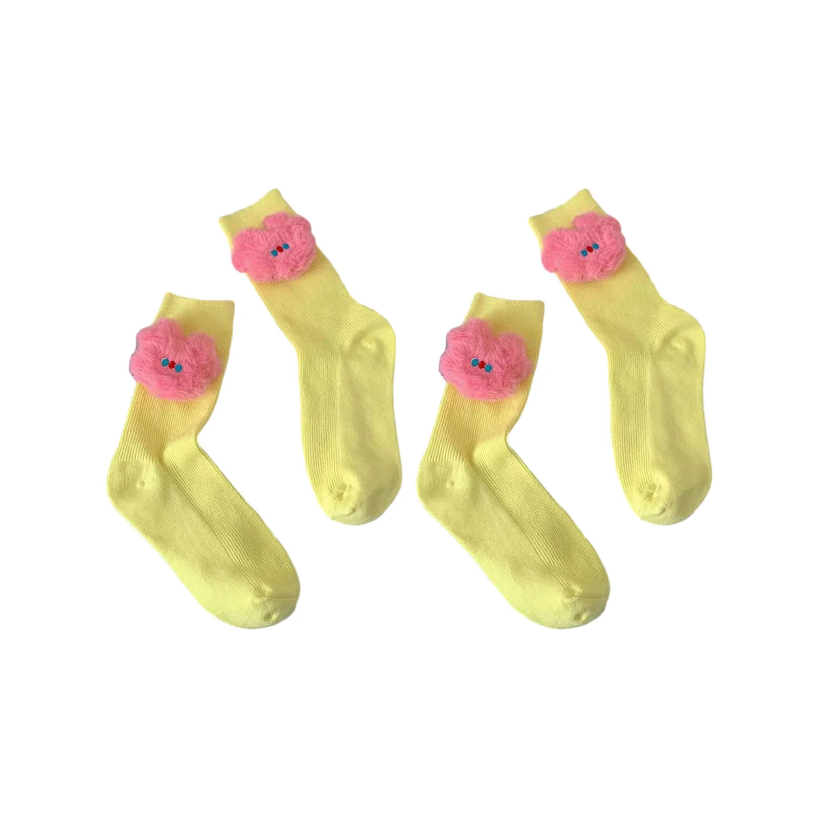 Versatile candy-colored sweet girly stockings 5-color set (yellow/pink/purple/green/rose red)