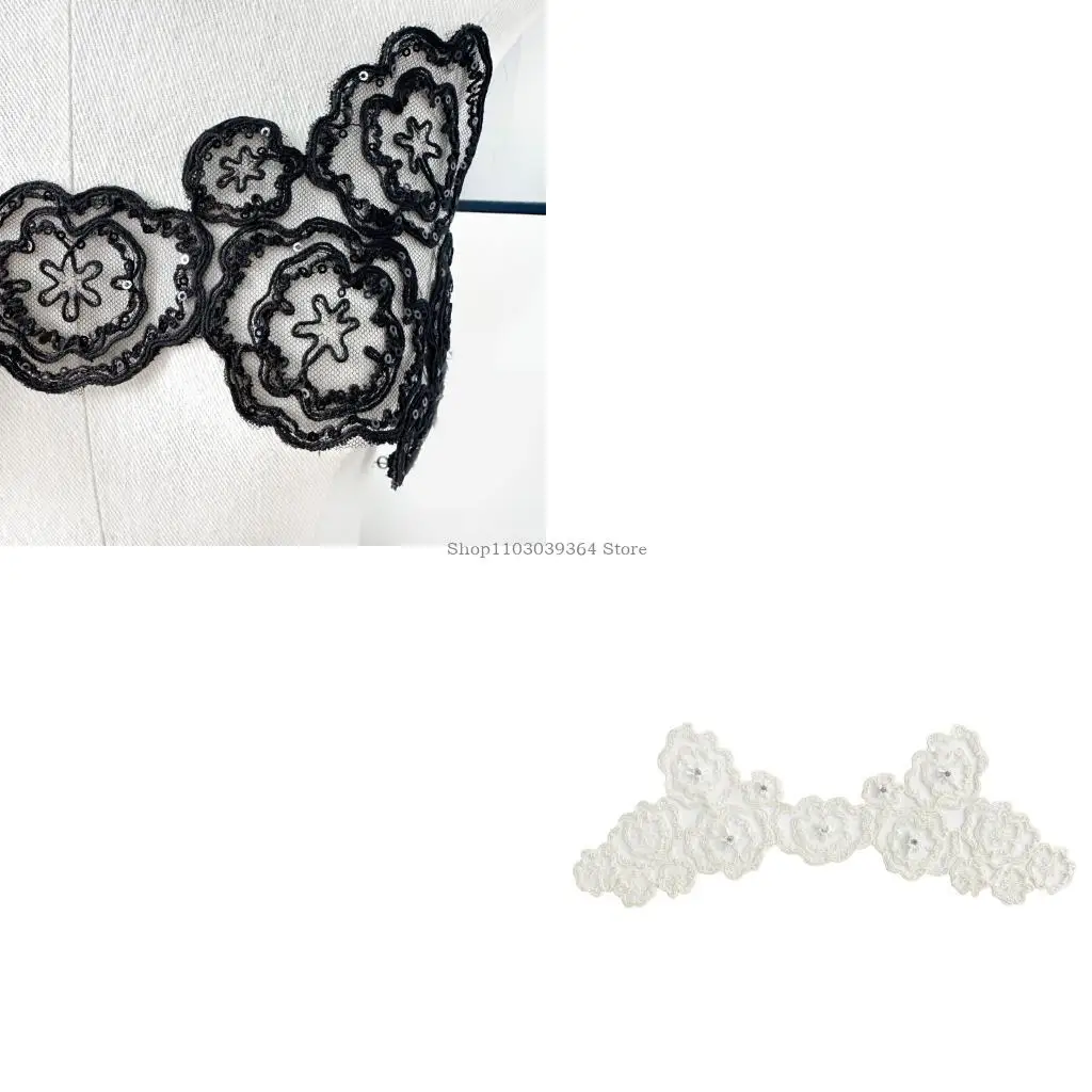 

Mesh Sequins Fabric Patches Garment Decoration Sewing On Craft Project Accessory