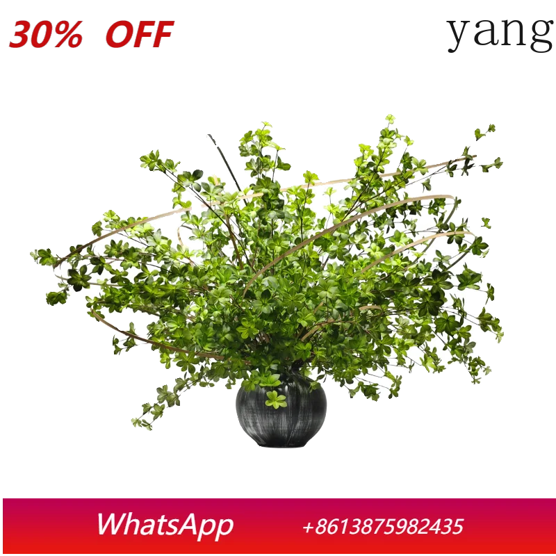 

Yjq new Chinese simulation hanging bell dry branch green plant front porch desktop floral set