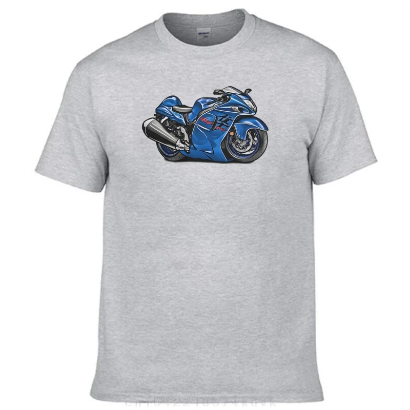 Moto moto illustrazione maglietta da uomo blu girocollo top 100% cotone maglietta divertente regali di compleanno di