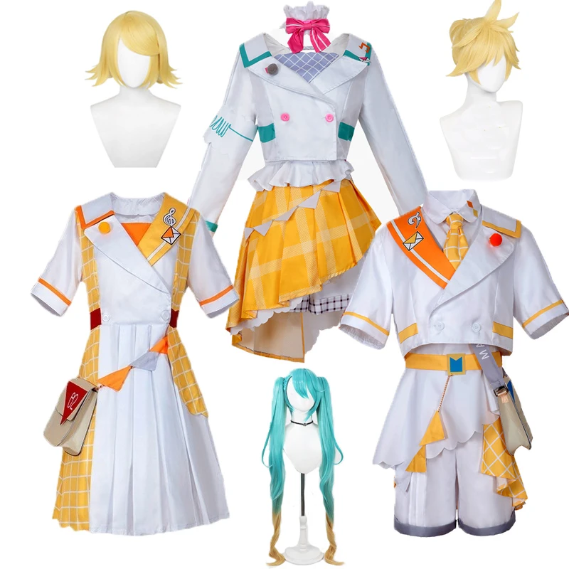 

ANIMECC В НАЛИЧИИ XS-2XL Magic 2024 Miku Rin/Len Косплей Костюм Парик Сумка Аниме Проект Sekai Хэллоуин Наряды для Женщин Мужчин