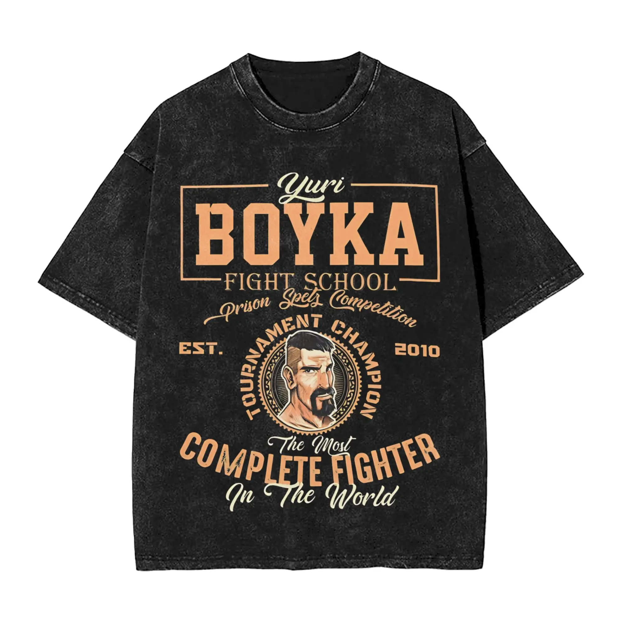 Most Complete Fighter Yuri Boyka Fight School  T Shirt Hip Hop Washed Short Sleeve T-Shirt  Vintage for Men Women Streetwear