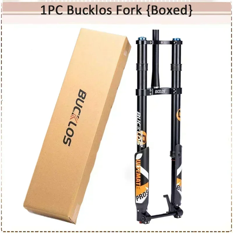 BUCKLOS شوكة الهواء المقلوب 20 بوصة 26 بوصة E-الدراجة الدهون شوكة الدراجة 15*150 مللي متر السفر 180 مللي متر من خلال المحور دراجة شوكة تعليق أجزاء الدراجة