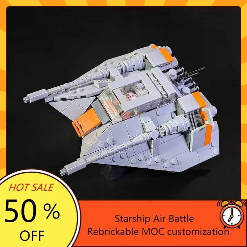 MOC Space Battle Series Snowspeeder T-47 Airspeeder Model Building Blocks Technology Bricks DIY Creative Assembly Toys Kids Gift