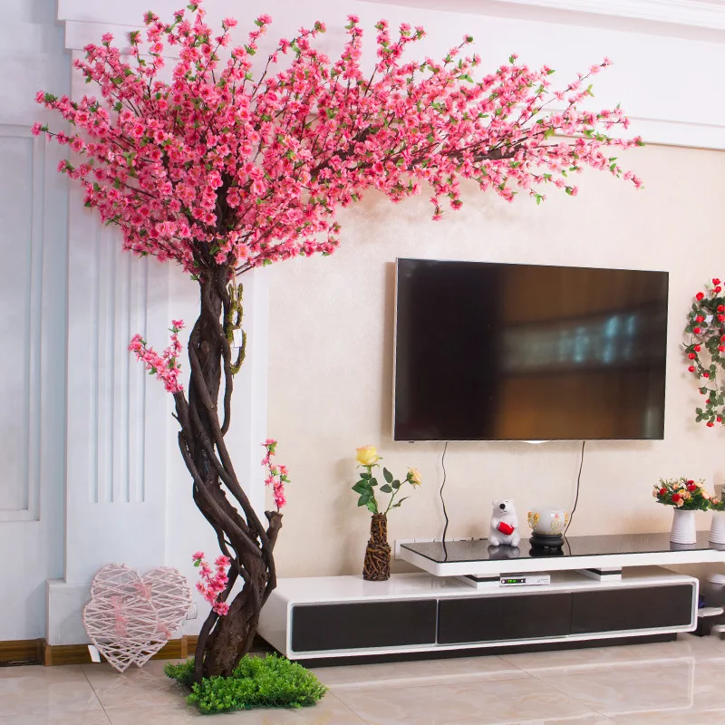 Customized simulation cherry blossom tree living room floor wedding supplies color custom garden hotel shopping mall