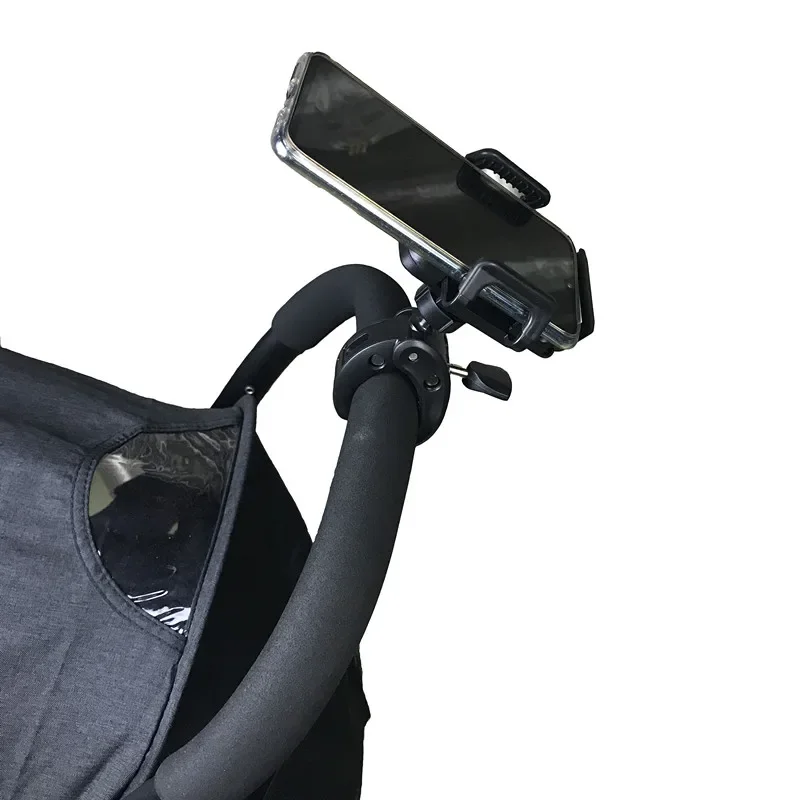 

Stylish and Convenient Stroller Accessory: Universal Cell Phone Holder with Rotation Function