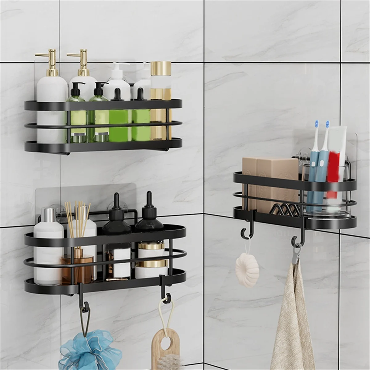 Shower Rack,Adhesive Shower Organizer for Bathroom,Shower Shelve for Inside Shower,Rustproof Stainless Steel Shower Rack