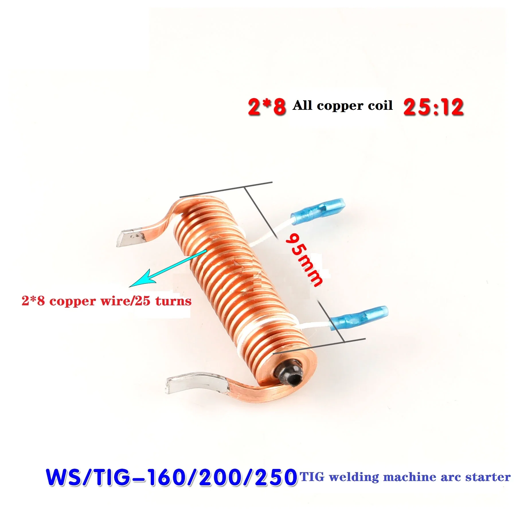 WS/TIG-160/200/250 Argon Arc Welding Machine Arc Starter 2*8 Full Copper Coil High Frequency Coupling Coil Brand New