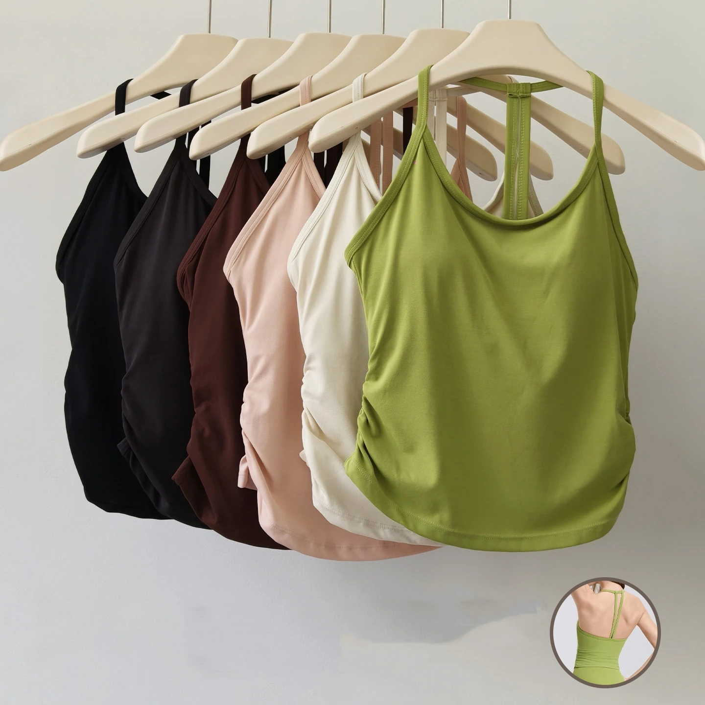 

Yoga Vest with Chest Pad for Women Halter Neck Fitness Underwear Sports Bras Outdoor Running Breathable Quick-drying Sports Top
