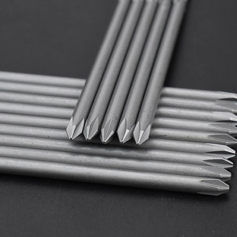 10 pz 80/100mm 800 Punta per cacciavite a croce elettrico 4mm Gambo tondo PH00 PH0 PH1 PH2 Trapano per cacciavite Phillips a impatto magnetico