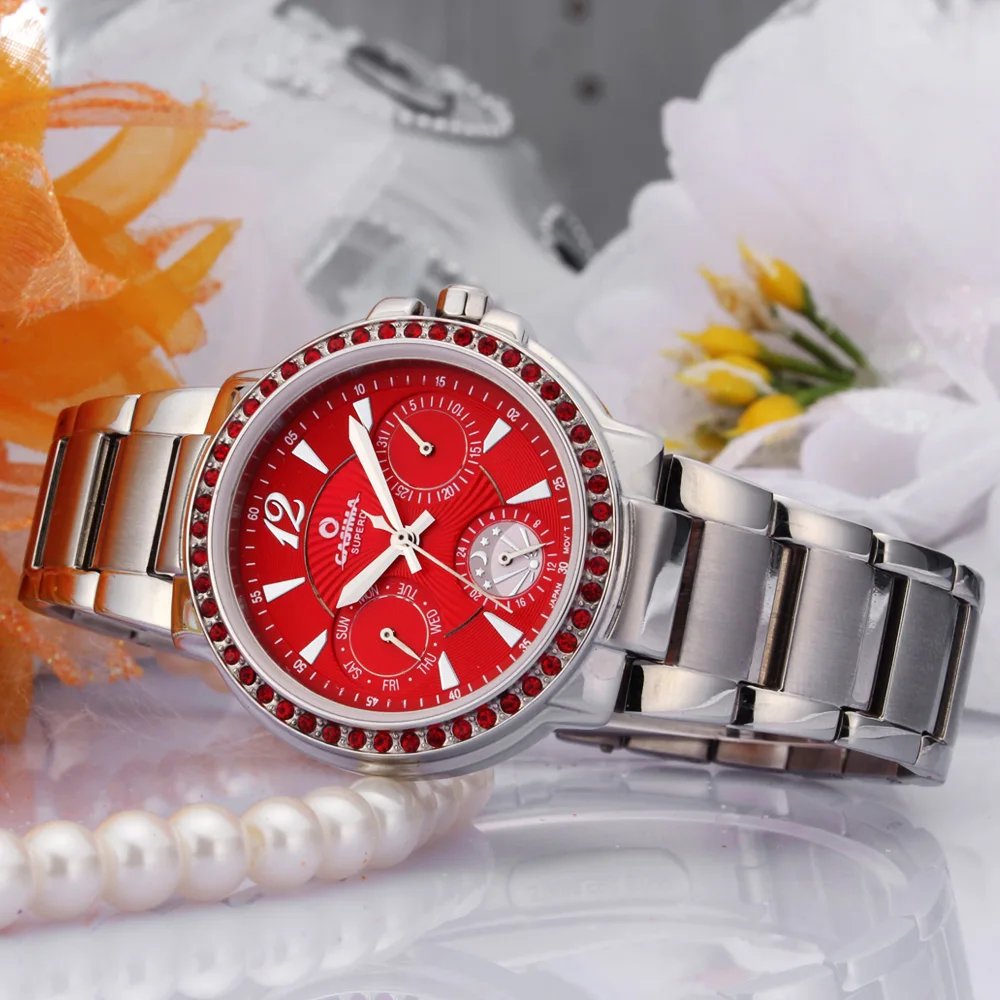 CASIMA Women's Wristwatch, Quartz Movement, Simple Trend  Fashionable, Waterproof, Luminous, Model SP-2902-1007