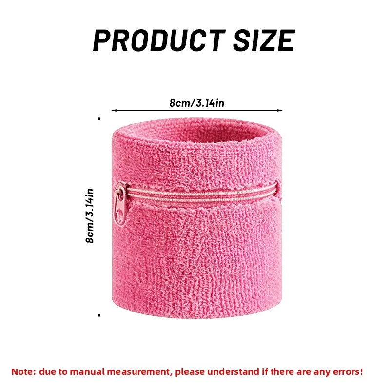 Breathable Adjustable Compression Zipper Pocket Wrist Guard with Towel for Fitness Anti Twist Support and Portable Key Holder