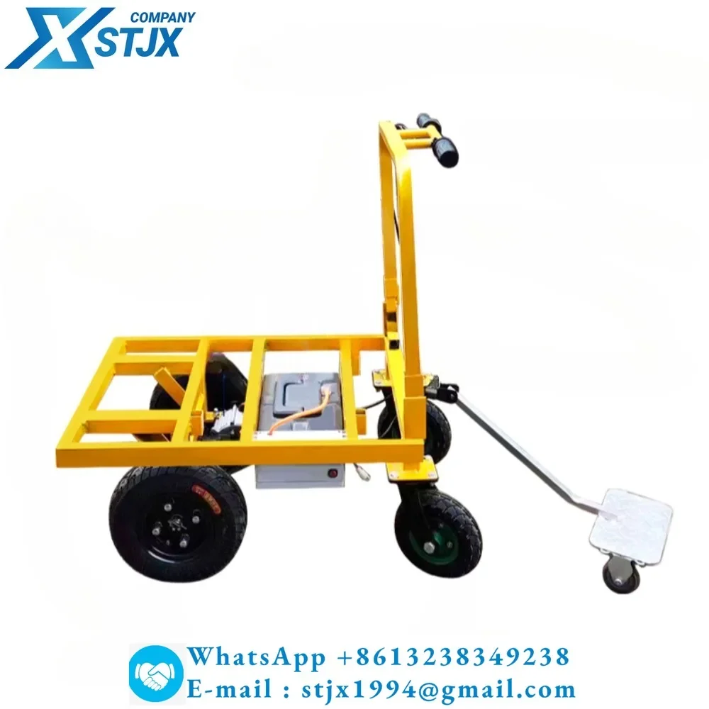 Elektrischer vierrädriger Trolley-Transporter Hochleistungs-Tretwagen