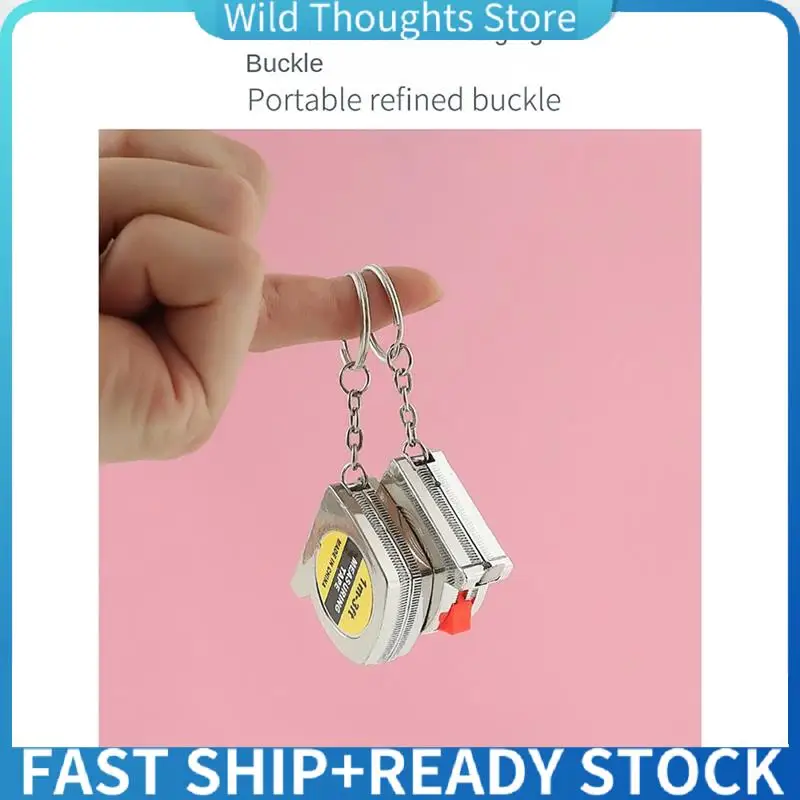 

Electroplated Tape Measure Mini Steel Tape Measure Mini Gift Tape Measure Metric And English Dual System Brake Recovery-[Qahk]