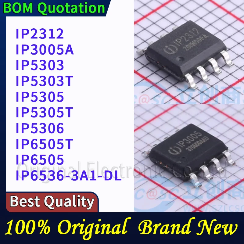 

5pcs/lot IP2312 IP3005A IP5303 IP5303T IP5305 IP5305T IP5306 IP6505T IP6505 IP6536-3A1-DL In stock Original High quality